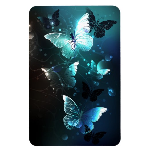 Mint Night Butterflies Magneet (Verticaal)