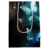 Mint Night Butterflies Medium Cadeauzakje (Achterkant)