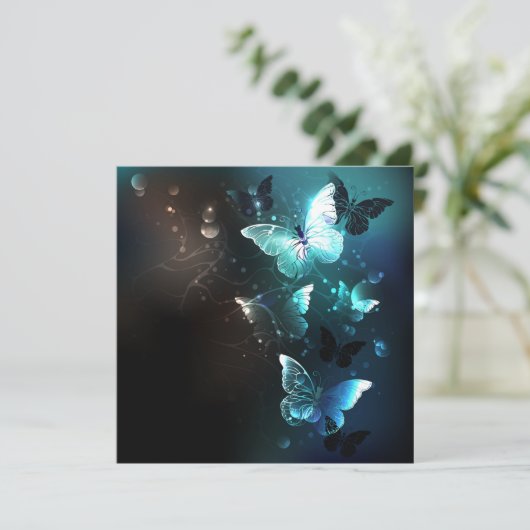 Mint Night Butterflies Menu (Staand voorkant)