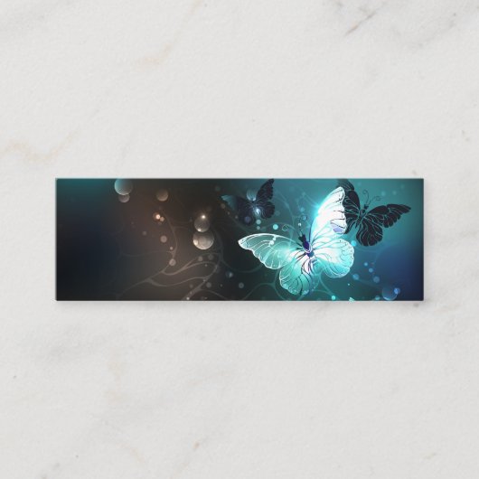 Mint Night Butterflies Mini Visitekaartje (Voorkant)