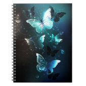 Mint Night Butterflies Notitieboek (Voorkant)