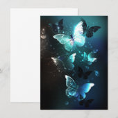 Mint Night Butterflies Notitiekaartje (Voorkant / Achterkant)