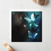 Mint Night Butterflies Notitiekaartje (Voorkant / Achterkant in situ)