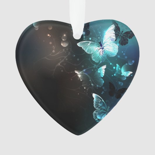 Mint Night Butterflies Ornament (voorkant)
