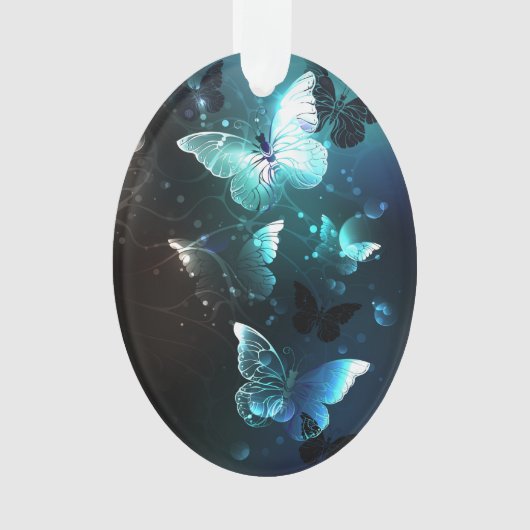 Mint Night Butterflies Ornament (voorkant)