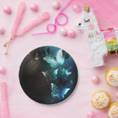 Mint Night Butterflies Papieren Bordje (Feest)