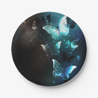 Mint Night Butterflies Papieren Bordje