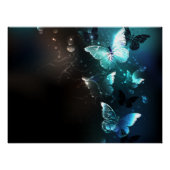 Mint Night Butterflies Perfect Poster (Voorkant)