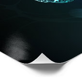 Mint Night Butterflies Perfect Poster (Hoek)