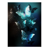 Mint Night Butterflies Perfect Poster (Voorkant)