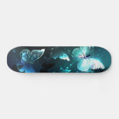 Mint Night Butterflies Persoonlijk Skateboard (Horizontaal)