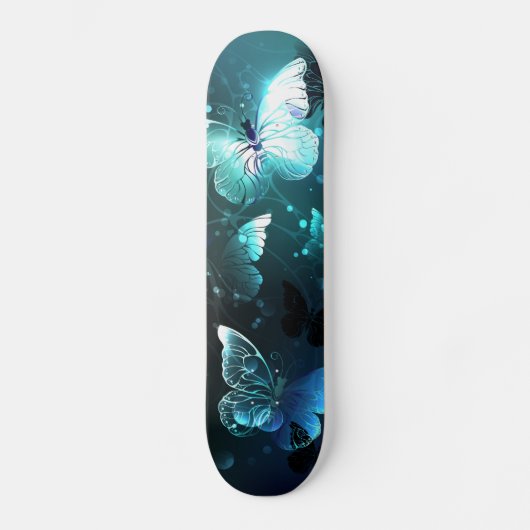 Mint Night Butterflies Persoonlijk Skateboard (Voorkant)