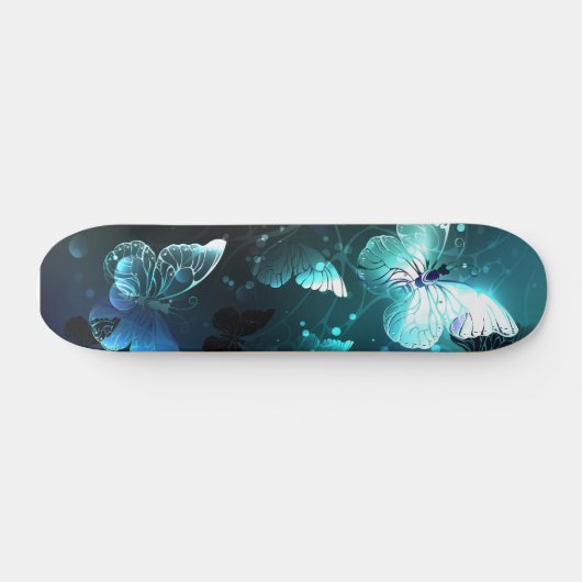 Mint Night Butterflies Persoonlijk Skateboard (Horizontaal)