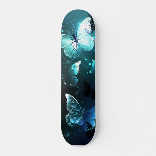 Mint Night Butterflies Persoonlijk Skateboard (Voorkant)