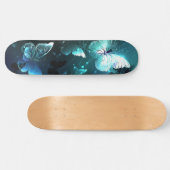 Mint Night Butterflies Persoonlijk Skateboard (Horizontaal)