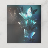 Mint Night Butterflies Plaatskaartje (Buitenkant ongevouwen)