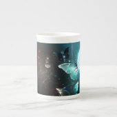 Mint Night Butterflies Porselein Kop (Voorkant)