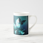 Mint Night Butterflies Porselein Kop (Rechts)