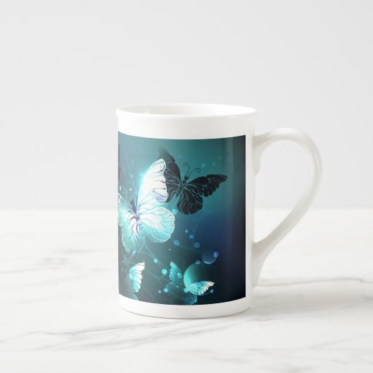 Mint Night Butterflies Porselein Kop (Rechts)