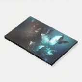 Mint Night Butterflies Post-it® Notes (Schuin)