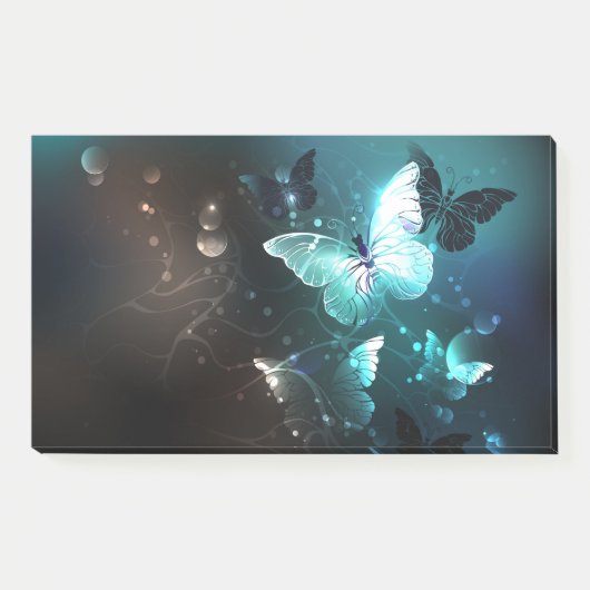 Mint Night Butterflies Post-it® Notes (Voorkant)