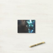 Mint Night Butterflies Post-it® Notes (Op bureau)