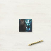 Mint Night Butterflies Post-it® Notes (Op bureau)