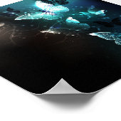 Mint Night Butterflies Poster (Hoek)