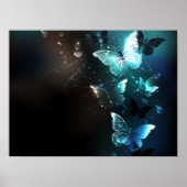 Mint Night Butterflies Poster (Voorkant)