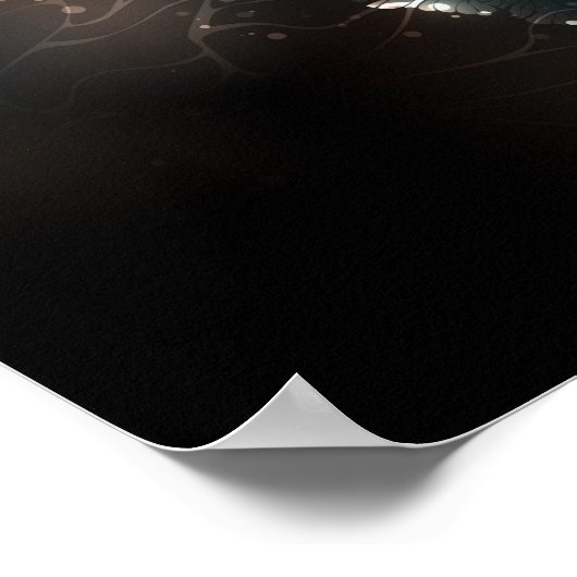 Mint Night Butterflies Poster (Hoek)