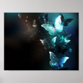 Mint Night Butterflies Poster (Voorkant)