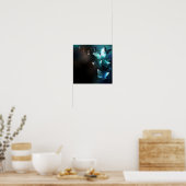 Mint Night Butterflies Poster (Keuken)