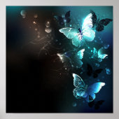 Mint Night Butterflies Poster (Voorkant)
