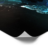 Mint Night Butterflies Poster (Hoek)