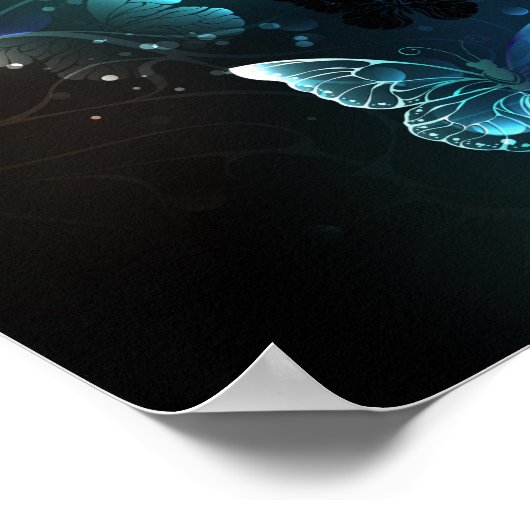 Mint Night Butterflies Poster (Hoek)