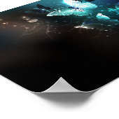 Mint Night Butterflies Poster (Hoek)