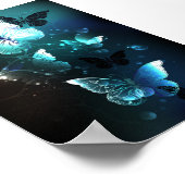 Mint Night Butterflies Poster (Hoek)