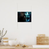 Mint Night Butterflies Poster (Keuken)