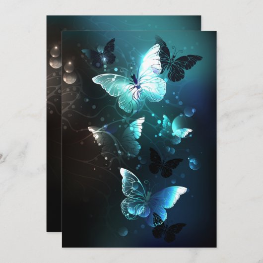 Mint Night Butterflies Programmakaart (Voorkant / Achterkant)