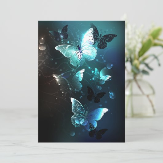 Mint Night Butterflies Programmakaart (Staand voorkant)