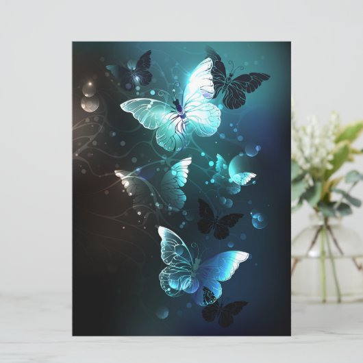 Mint Night Butterflies Programmakaart (Staand voorkant)