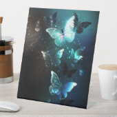 Mint Night Butterflies Reclamebord Met Voetstuk (Insitu)