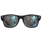 Mint Night Butterflies Retro Zonnebril (Voorkant)