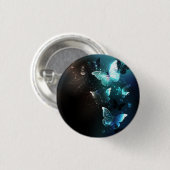 Mint Night Butterflies Ronde Button 3,2 Cm (Voorkant /achterkant)