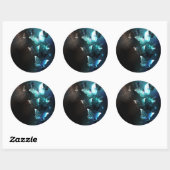 Mint Night Butterflies Ronde Sticker (Vel)