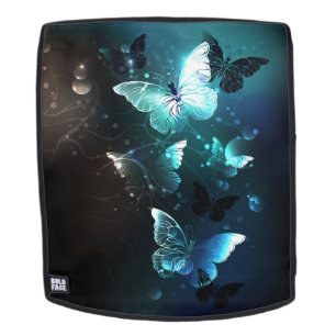 Mint Night Butterflies Rugtassen