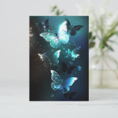 Mint Night Butterflies Save The Date (Staand voorkant)