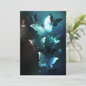 Mint Night Butterflies Save The Date (Staand voorkant)
