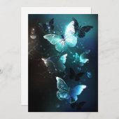 Mint Night Butterflies Save The Date (Voorkant / Achterkant)