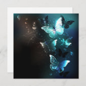 Mint Night Butterflies Save The Date (Voorkant / Achterkant)